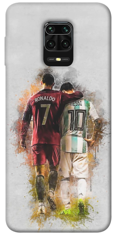 Чехол на Xiaomi Redmi Note 9s / Note 9 Pro / Note 9 Pro Max Ronaldo и Messi фото 1 из 1