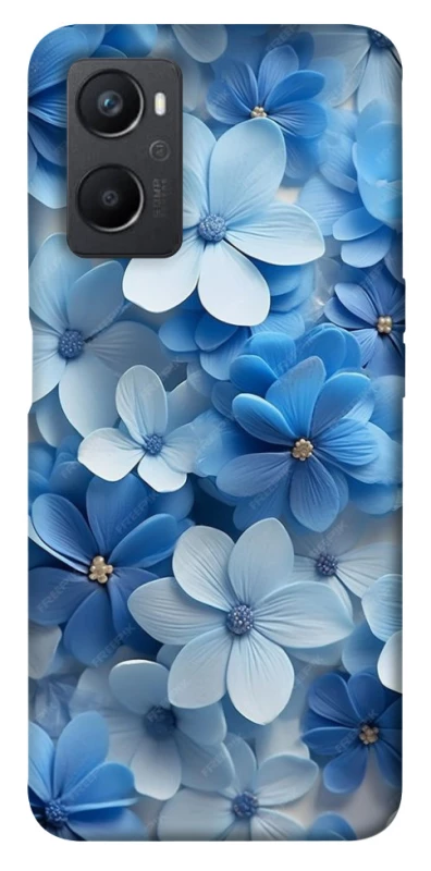 Чехол на Oppo A96 Синие цветы фото 1 из 1