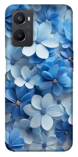 Чехол на Oppo A96 Синие цветы фото 1 из 1