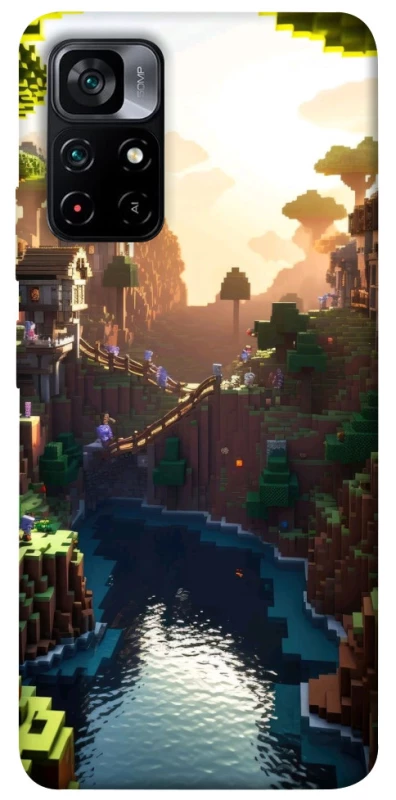 Чохол на Xiaomi Poco M4 Pro 5G Minecraft sunset фото 1 з 1