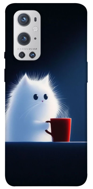Чехол на OnePlus 9 Pro Чехол кот с кофе фото 1 из 1