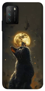 Чохол на Xiaomi Poco M3 Кіт під місяцем v2 фото 1 з 1