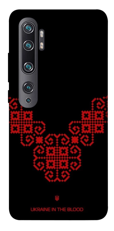 Чехол на Xiaomi Mi Note 10 / Note 10 Pro / Mi CC9 Pro Черно-красная вышиванка фото 1 из 1