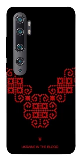 Чехол на Xiaomi Mi Note 10 / Note 10 Pro / Mi CC9 Pro Черно-красная вышиванка фото 1 из 1