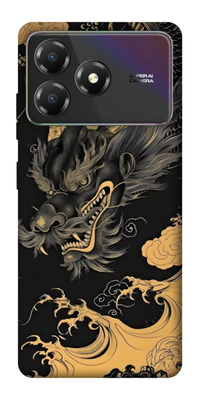 Чехол на ZTE Blade A36 gold dragon фото 1 из 1