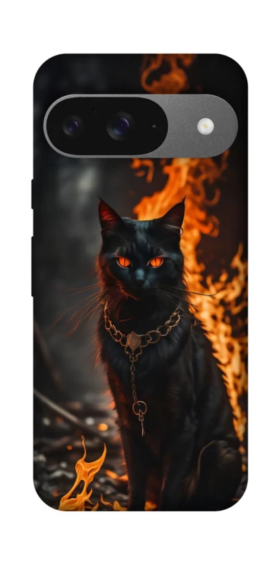Чехол на Google Pixel 10 Огненный кот фото 1 из 1