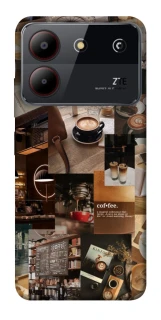 Чехол на ZTE Blade A54 4G Coffee collage ver.2 фото 1 из 1