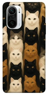 Чохол на Xiaomi Redmi K40 / K40 Pro / K40 Pro+ / Poco F3 Colorful Cat Collage фото 1 Чохол на Xiaomi Redmi K40 / K40 Pro / K40 Pro+ / Poco F3 Colorful Cat Collage фото 1 з 1