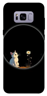Чехол на Samsung G955 Galaxy S8 Plus Cat and flower фото 1 из 1
