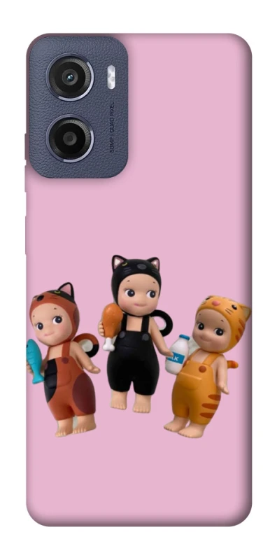 Чохол на Motorola Moto E15 Cat Cafe Trio фото 1 з 1