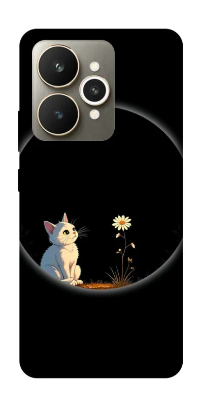 Чехол на Realme 15 Cat and flower фото 1 из 1