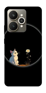 Чехол на Realme 15 Cat and flower фото 1 из 1