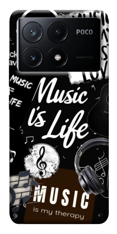 Чохол на Xiaomi Poco X6 Music is Life фото 1 з 1