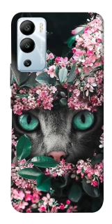 Чохол на Infinix Hot 12i Кіт в квітах фото 1 з 1