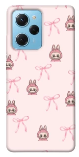 Чехол на Xiaomi Poco X5 Pro 5G Pink bows and Labubus фото 1 из 1