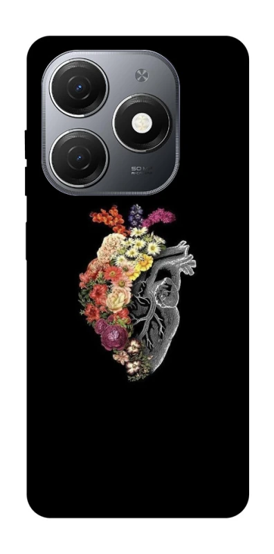 Чохол на TECNO Spark 20 Heart with flowers фото 1 з 1