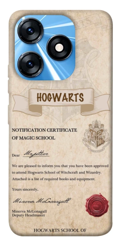 Чохол на TECNO Spark 10 The Hogwarts acceptance letter фото 1 з 1