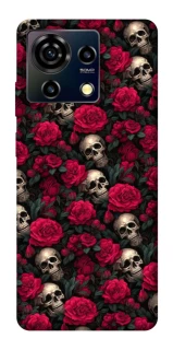 Чехол на ZTE Blade V50 Vita Черепа и розы фото 1 из 1