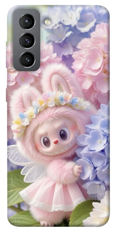 Чохол на Samsung Galaxy S21 FE Labubu & Flowers ver.1 фото 1 з 1