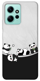 Чохол на Xiaomi Redmi Note 12 4G Four pandas фото 1 з 1