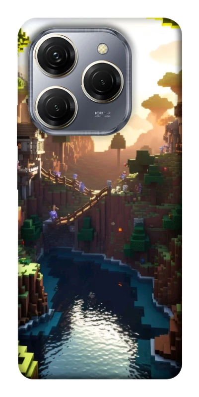 Чехол на TECNO Spark 20 Pro Minecraft sunset фото 1 из 1