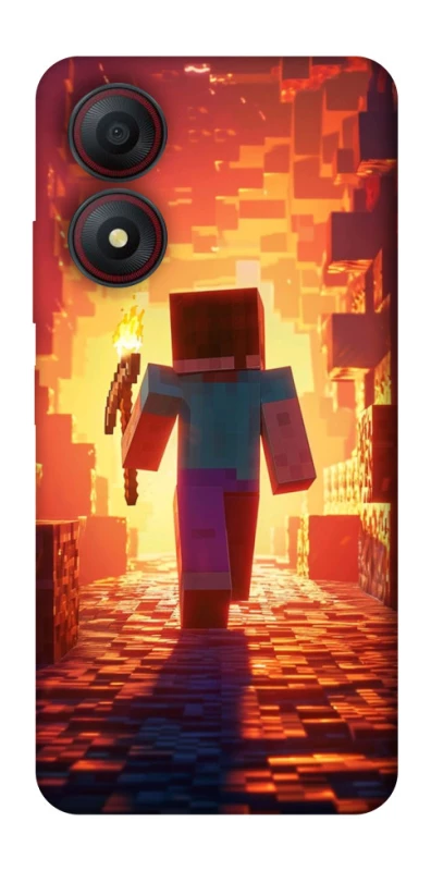 Чохол на ZTE Blade A34 4G Minecraft adventure фото 1 з 1