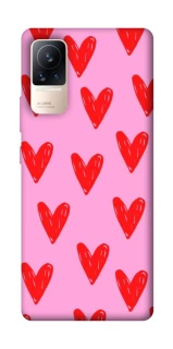 Чохол на Xiaomi Civi 6 Red hearts 2 фото 1 з 1