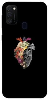 Чохол на Samsung Galaxy M30s / M21 Heart with flowers фото 1 з 1