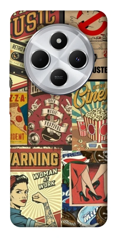 Чехол на Xiaomi Redmi 14C / Poco C75 Retro collage ver.2 фото 1 из 1