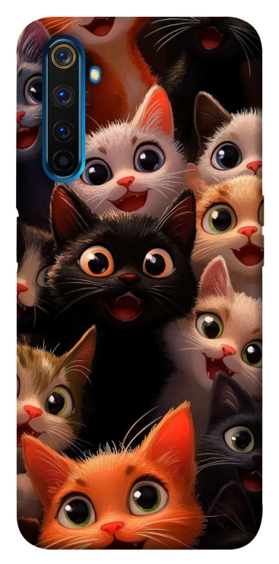 Чохол на Realme 6 Pro happy cats фото 1 з 1