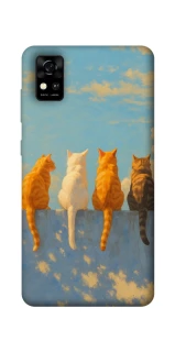Чехол на ZTE Blade A31 cats on wall фото 1 Чехол на ZTE Blade A31 cats on wall фото 1 из 1