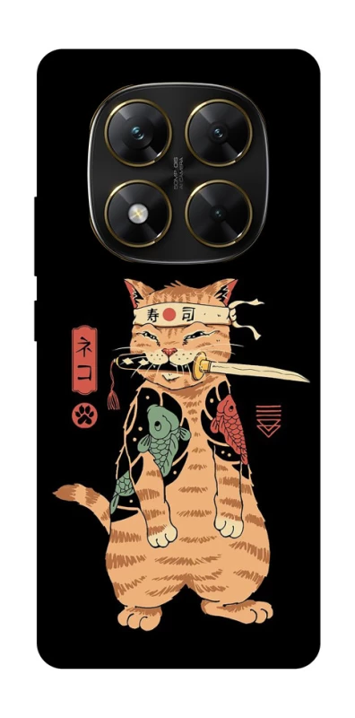 Чохол на Xiaomi Poco X7 Кіт-самурай фото 1 з 1
