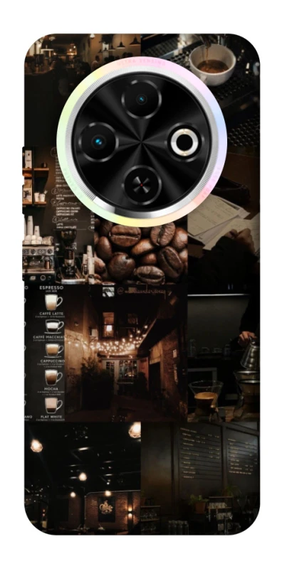 Чехол на TECNO Spark 30C Coffee collage ver.1 фото 1 из 1