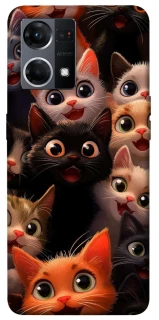 Чохол на Oppo Reno 7 4G happy cats фото 1 з 1