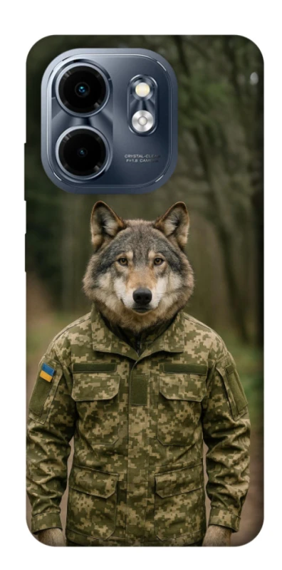 Чехол на Infinix Smart 9 4G / Hot 50i Волк защитник фото 1 из 1