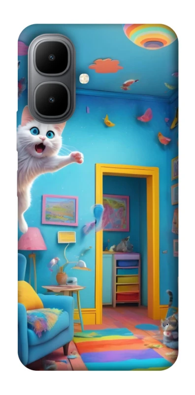 Чохол на Infinix Smart 10 crazy cat фото 1 з 1