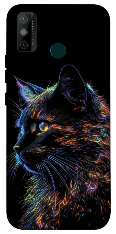 Чехол на TECNO Spark 6 Go Черный кот фото 1 из 1