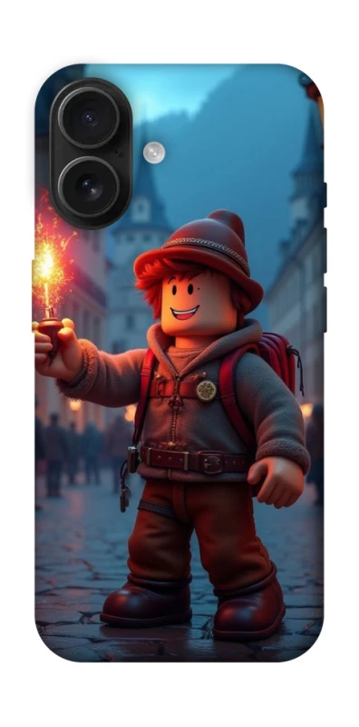 Чехол на Apple iPhone 16 Roblox Fire Logo Blue Flames фото 1 из 1