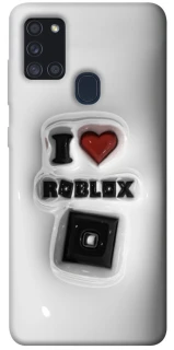 Чохол на Samsung Galaxy A21s I love Roblox фото 1 з 1