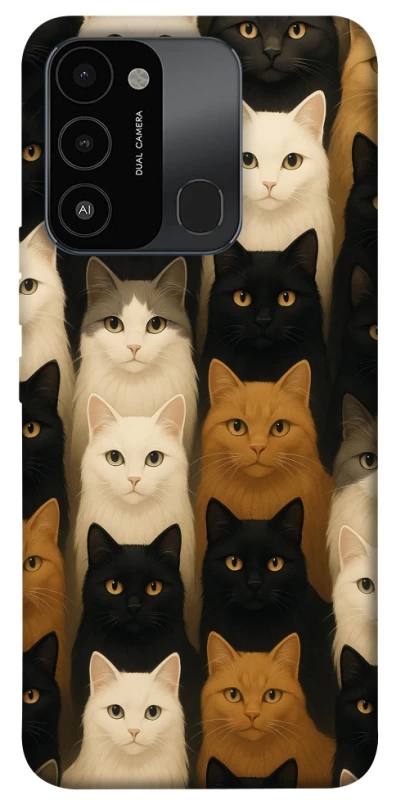 Чехол на TECNO Spark 8C Colorful Cat Collage фото 1 из 1