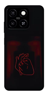 Чехол на ZTE Blade A55 4G Красное сердце фото 1 из 1