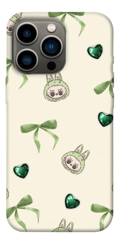 Чехол на Apple iPhone 13 Pro (6.1") Labubu Green Heart фото 1 из 1