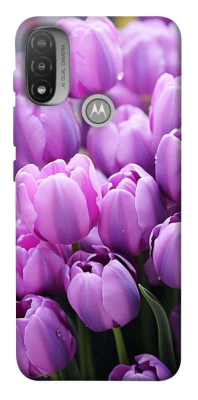 Чохол на Motorola Moto E20 Фіолетові тюльпани фото 1 з 1