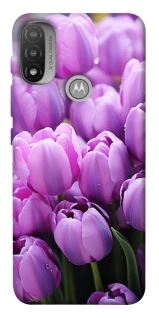 Чохол на Motorola Moto E20 Фіолетові тюльпани фото 1 з 1