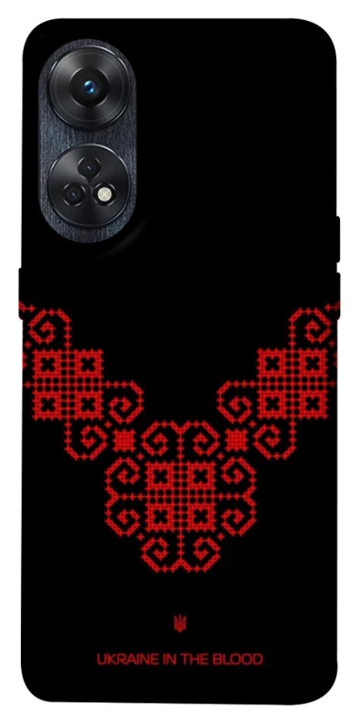 Чохол на Oppo Reno 8T 4G Чорно-червона вишиванка фото 1 з 1