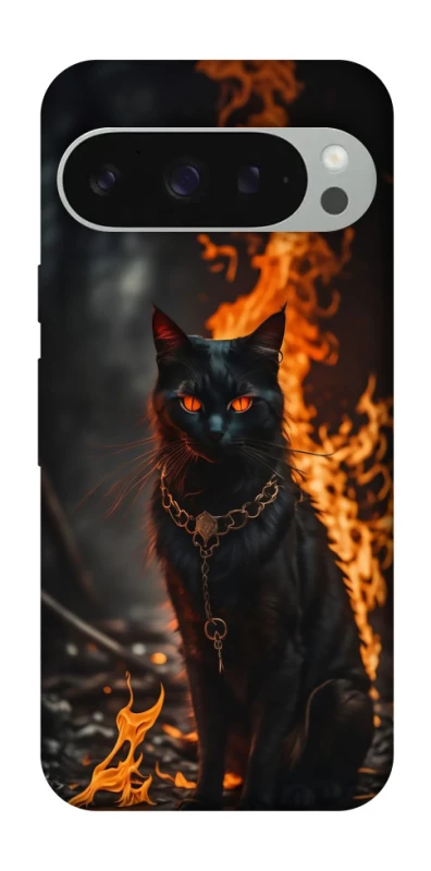 Чохол на Google Pixel 10 Pro XL Вогняний кіт фото 1 з 1