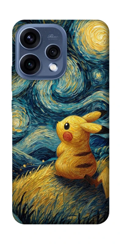 Чохол на Oppo Reno 15 Pikachu and Van Gogh фото 2 з 2