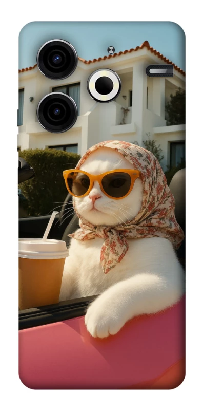 Чохол на TECNO Pova 6 Neo (LI6) Stylish Cat Cruise фото 1 з 1