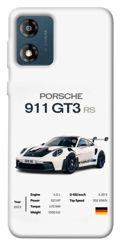 Чехол на Motorola Moto E13 Porsche 911 GT3 фото 1 из 1