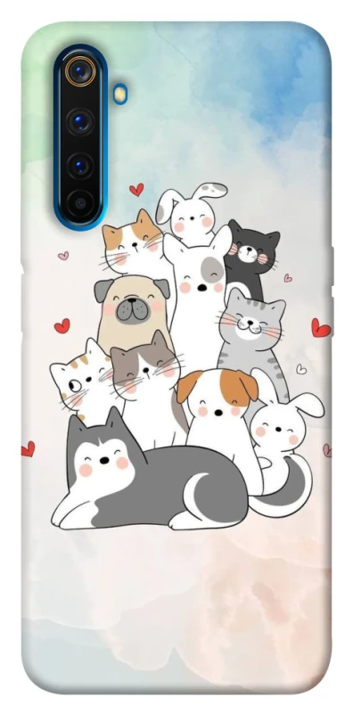 Чохол на Realme 6 Pro Funny Pets ver.2 фото 1 з 1